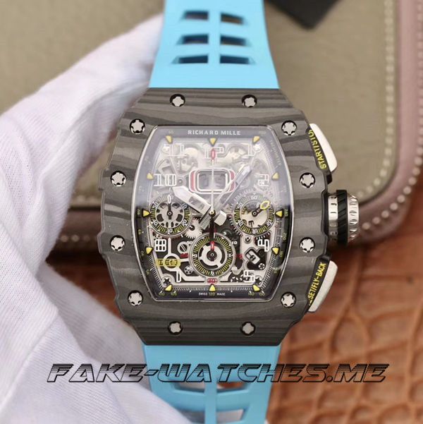 Richard Mille Replica RM11-03 Series Rubber Belt Machinery Men\'s Watch KV