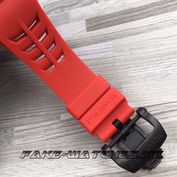 Richard Mille Replica RM 53-01.XJ Red Rubber Belt Mechanical Men\'s Watch