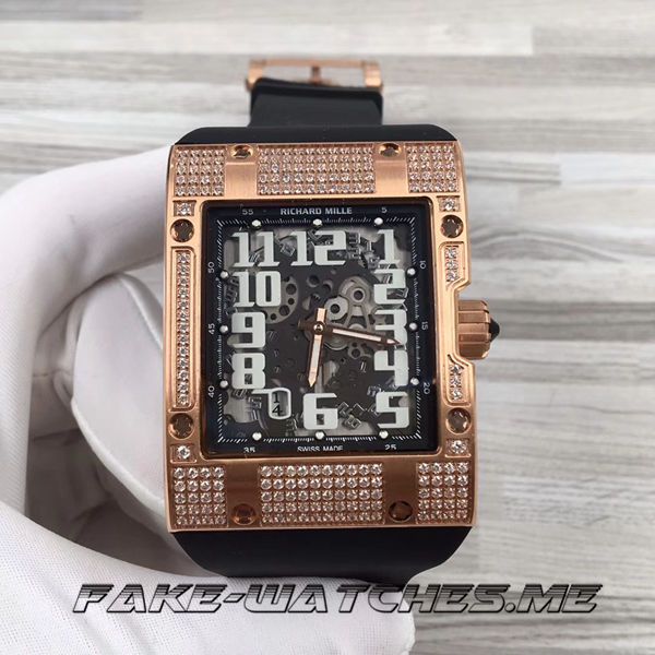 Richard Mille Replica RM016 Square Series Rubber Belt Mechanical Men's Watch