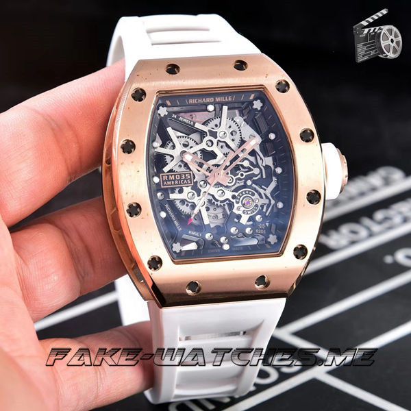 Richard Mille Replica RM035 Rubber Belt Mechanical Men's Watch