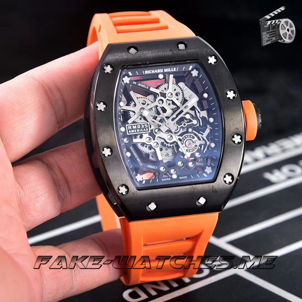 Richard Mille Replica RM035 Rubber Belt Mechanical Men\'s Watch