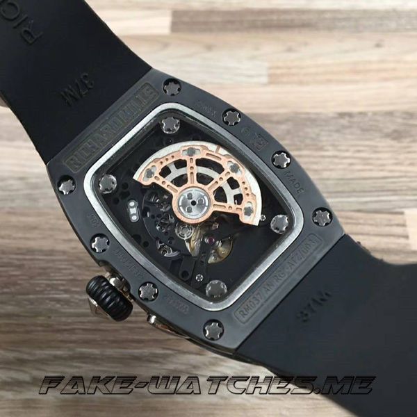Richard Mille Replica RM037 Rubber Belt Watch Ceramics for Women