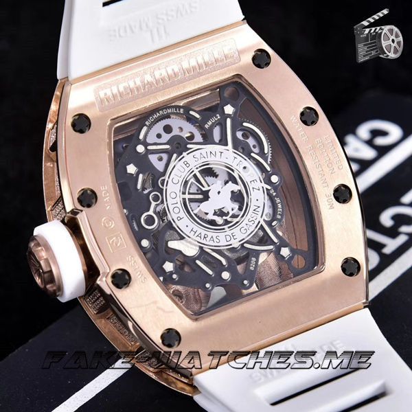 Richard Mille Replica RM052-2. Man\'s watch with rubber belt