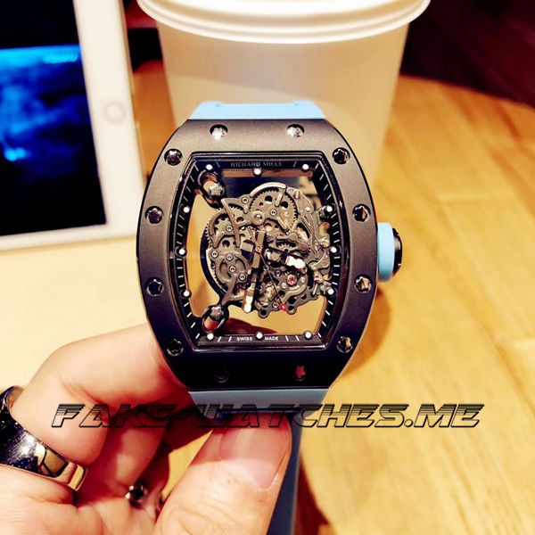 Richard Mille Replica RM055 Rubber Belt Mechanical Men's Watch