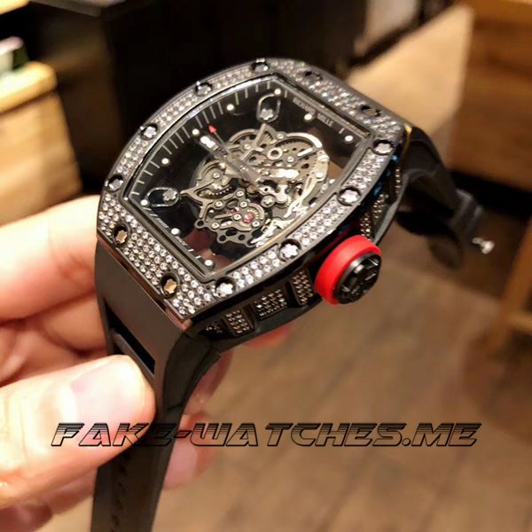Richard Mille Replica RM055 Rubber Belt Mechanical Men\'s Watch