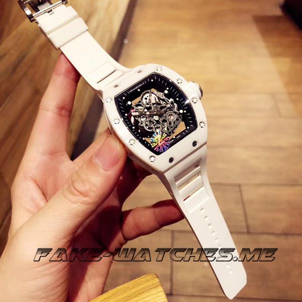 Richard Mille Replica RM055 Rubber Belt Mechanical Men's Watch