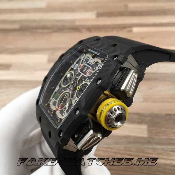 Fake - Richard Mille Replica RM11-03 Rubber Belt with Perfect Patterns
