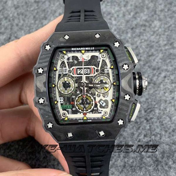 Richard Mille Replica RM11-03 Rubber Belt Mechanical Men's Watch
