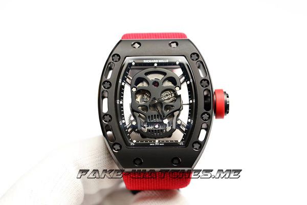 Richard Mille Replica RM52-01 Skull Fabric + Bull Belt Mechanical Men's Watch