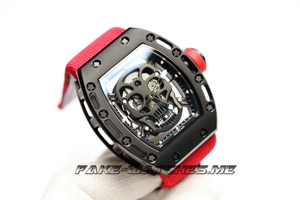 Richard Mille Replica RM52-01 Skull Fabric + Bull Belt Mechanical Men\'s Watch