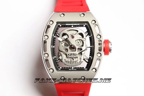 Richard Mille Replica RM52-01 Skull Rubber Belt Mechanical Male Watch